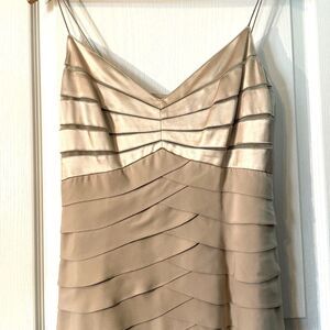 Chetta B Gold And Taupe Cocktail Dress Sz 10